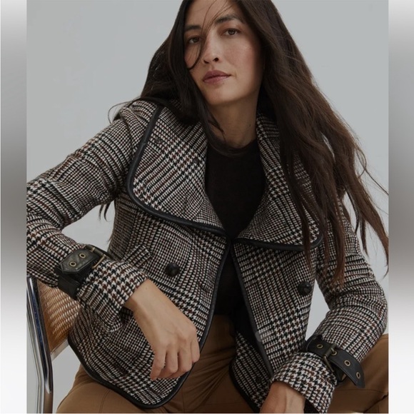 NWT Veronica Beard Mirko Jacket Color Oxblood/Black Size 0 - Picture 2 of 9